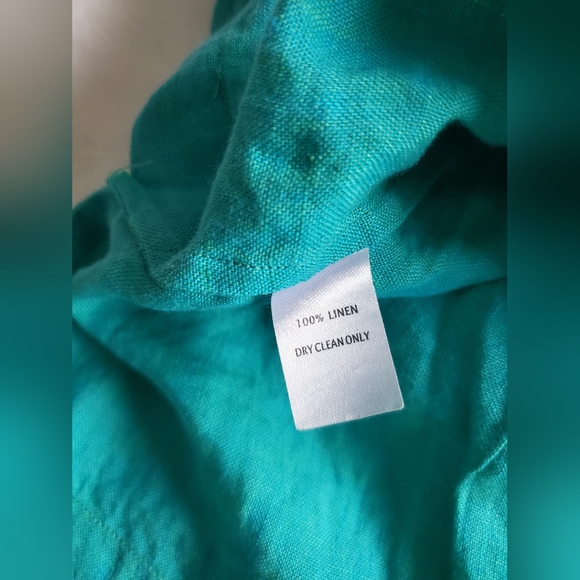 Craig Taylor Women's Embroidered Tunic Top turquoise Blue S Linen Trixie - Picture 10 of 16